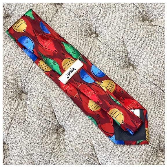 💕Beautiful Christmas Ornaments Jerry Garcia Mens Silk Tie💕 - Picture 3 of 13